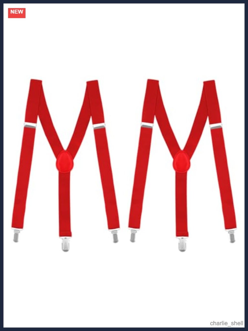Suspenders Y-Back Strong Metal Clips Adjustable Nylon Costume